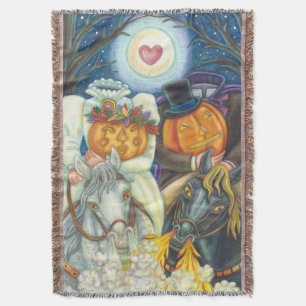 SLEEPY HOLLOW WEDDING HALLOWEEN THROW BLANKET