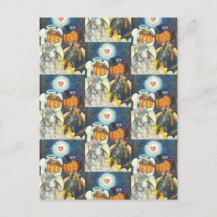 SLEEPY HOLLOW WEDDING, HEADLESS HORSEMAN HALLOWEEN POSTCARD