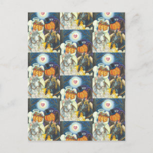 SLEEPY HOLLOW WEDDING, HEADLESS HORSEMAN HALLOWEEN POSTCARD