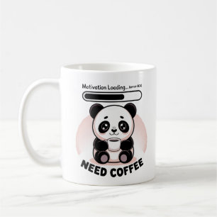 Sleepy Kawaii Panda Motivation Loading Coffee Mug