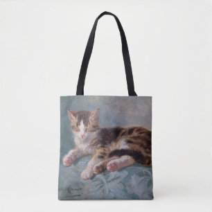 Sleepy Kitten by Henriette Ronner-Knip Tote Bag
