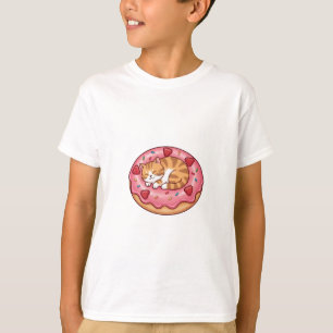 Sleepy Kitten Doughnut Nap Kids T-Shirt
