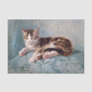 Sleepy Kitten • Henriette Ronner-Knip (1821-1909) Tissue Paper