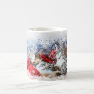 Sleepy kittens coffee mug