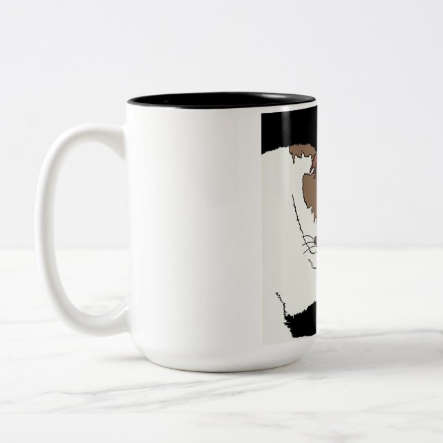 Sleepy Kitties Two-Tone Coffee Mug (Left)