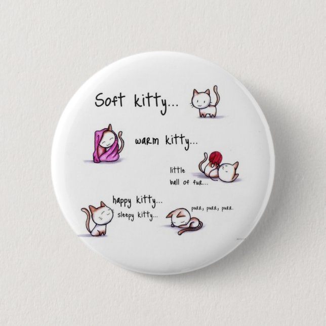sleepy kitty button (Front)