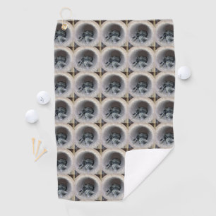 Sleepy Kitty Cat by Shirley Taylor Golf Towel