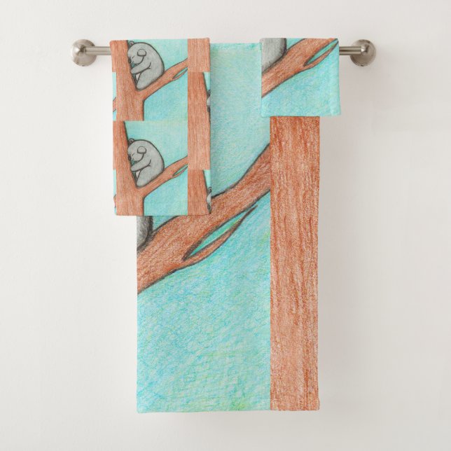 Sleepy Koala  Bath Towel Set (Insitu)