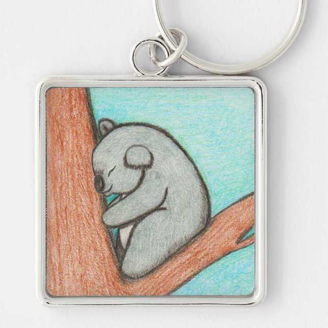 Sleepy Koala Keychain (Front)