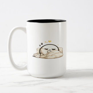 Sleepy Lunio Cozy Morning Coffee - Cute Kawaii Two-Tone Coffee Mug