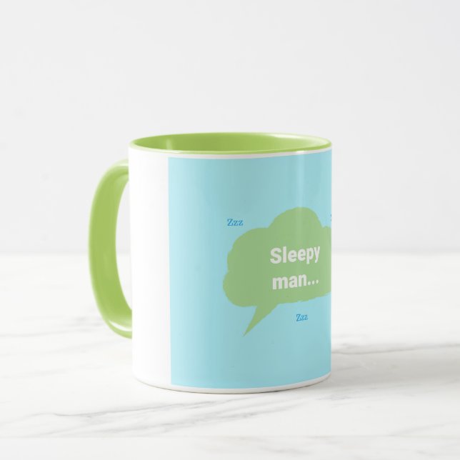 Sleepy man mug (Front Left)