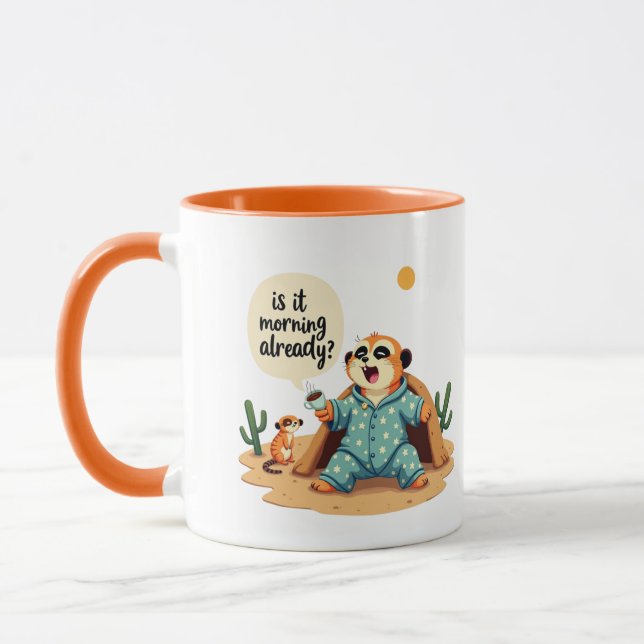 Sleepy Meerkat Mug (Left)