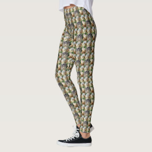 Sleepy Meerkat Photo Collage, Leggings
