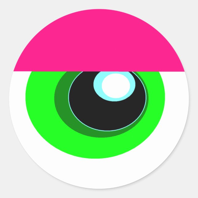 SLEEPY MONSTER EYEBALL Sticker (Front)