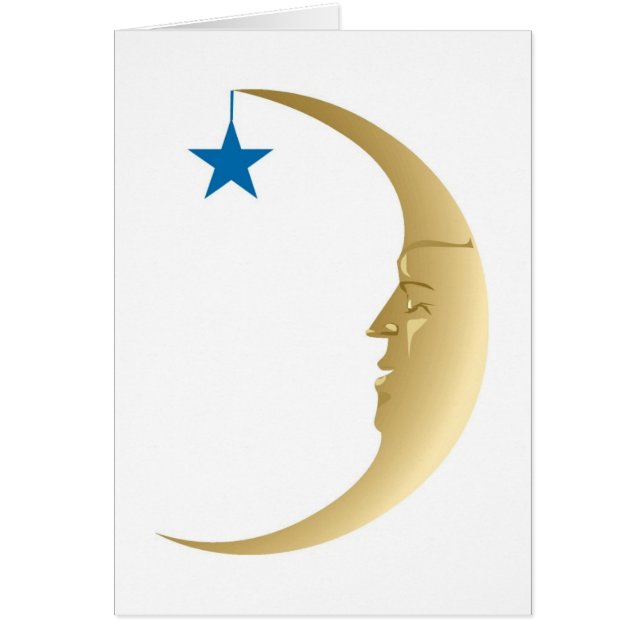 Sleepy Moon with Blue Star (Front)