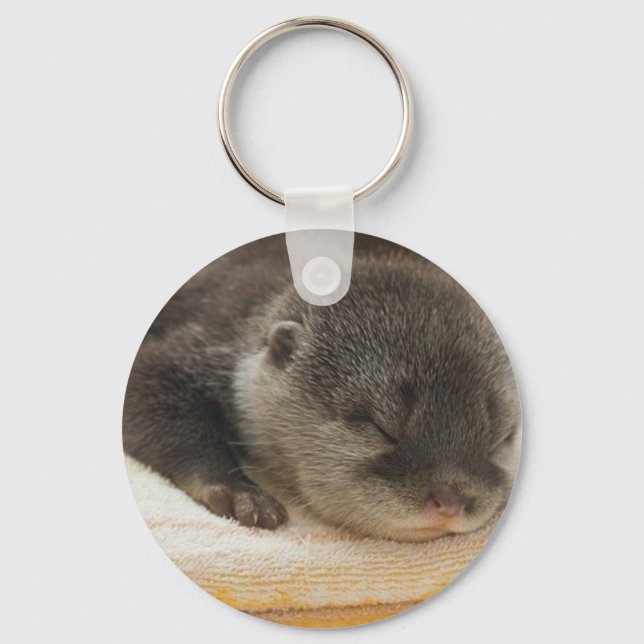 Sleepy Otter Keychain (Front)