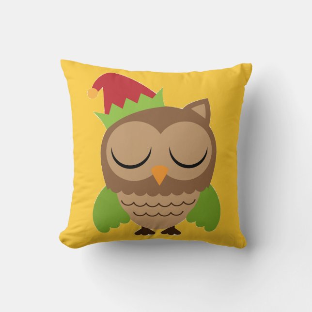 Sleepy Owl Pillow (Front)