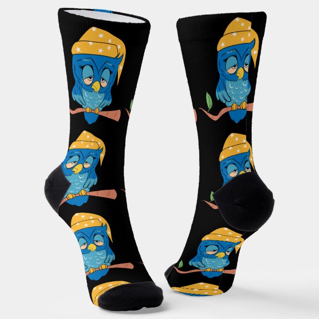 Sleepy Owl Thunder_Cove Socks (Angled)