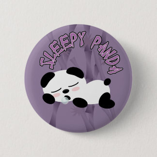 Sleepy Panda 2 Inch Round Button