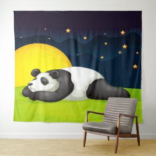 Sleepy Panda Extra Large Tapestry