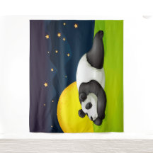 Sleepy Panda Extra Large Tapestry
