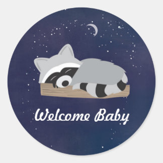 Sleepy Raccoon Stickers