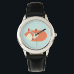 Sleepy Red Fox Watch<br><div class="desc">Adorable vector illustration of a cute little red fox.</div>