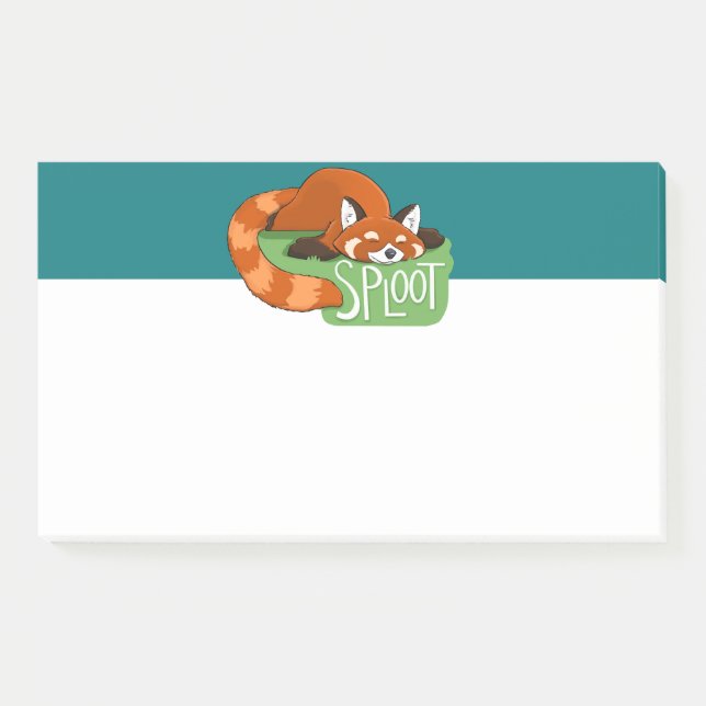 Sleepy Red Panda Post-It Notes (Front)