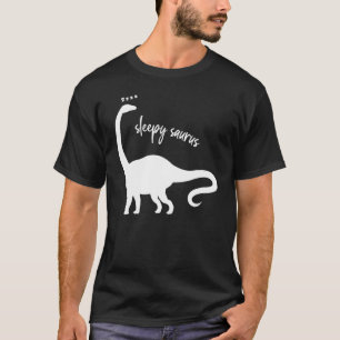 Sleepy Saurus Dinosaur Reptile Animal Graphic T-Shirt