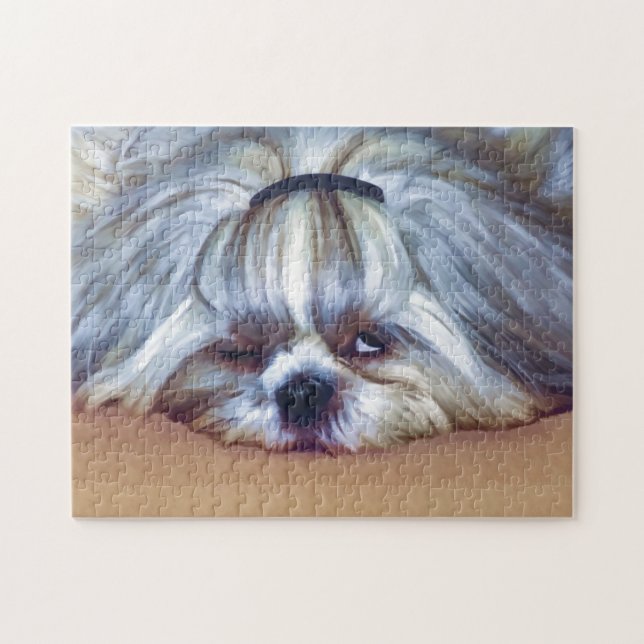 Sleepy Shih Tzu Dog Jigsaw Puzzle (Horizontal)