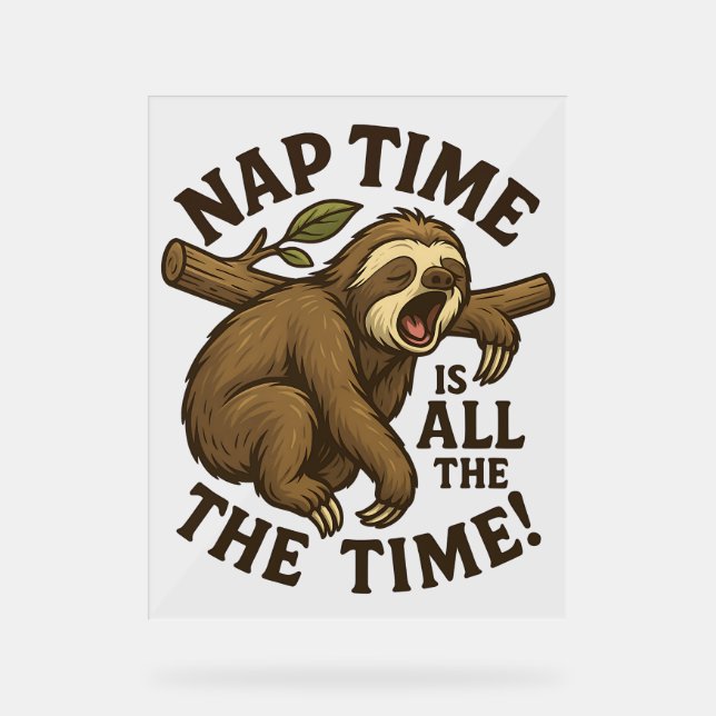 Sleepy Sloth Funny (Recto)