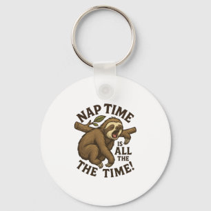 Sleepy Sloth Funny Keychain