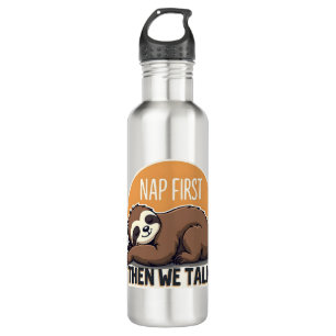 Sleepy Sloth Quote Vintage Cute Lazy Animal Shirt  710 Ml Water Bottle