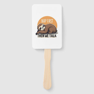 Sleepy Sloth Quote Vintage Cute Lazy Animal Shirt  Hand Fan