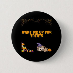 Sleepy sloth ready for Halloween treats! Classic T 2 Inch Round Button