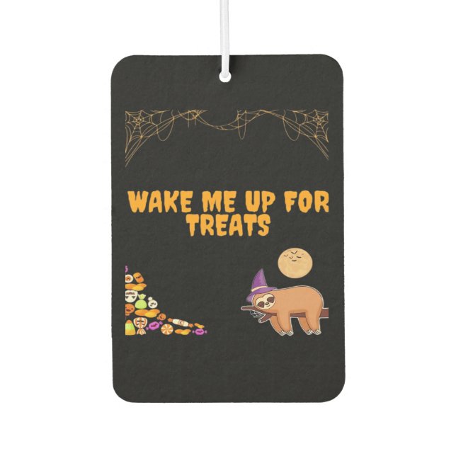 Sleepy sloth ready for Halloween treats! Classic T Air Freshener (Front)