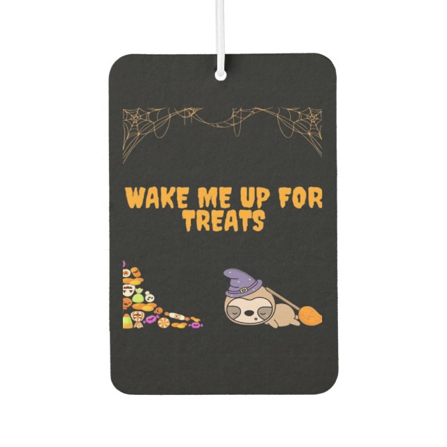 Sleepy sloth ready for Halloween treats! Classic T Air Freshener (Front)