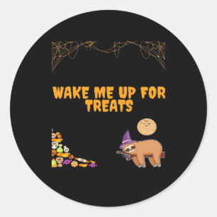Sleepy sloth ready for Halloween treats! Classic T Classic Round Sticker