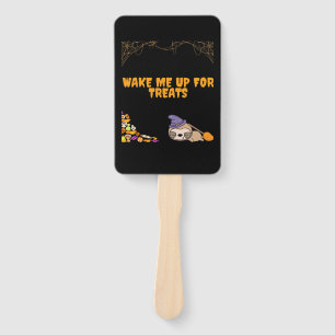 Sleepy sloth ready for Halloween treats! Classic T Hand Fan