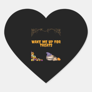 Sleepy sloth ready for Halloween treats! Classic T Heart Sticker