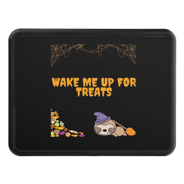 Sleepy sloth ready for Halloween treats! Classic T Trailer Hitch Cover (Front)