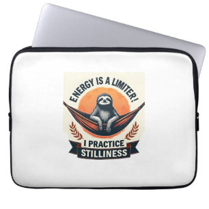 Sleepy Sloth Vintage Funny Introvert Shirt 2 Laptop Sleeve