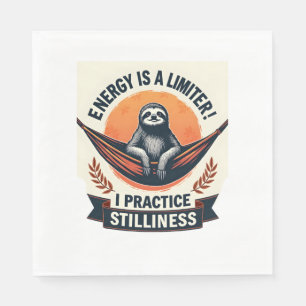 Sleepy Sloth Vintage Funny Introvert Shirt 2 Napkin