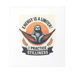 Sleepy Sloth Vintage Funny Introvert Shirt 2 Notepad