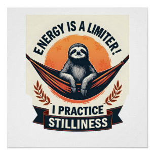 Sleepy Sloth Vintage Funny Introvert Shirt 2 Poster