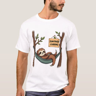 Sleepy Sloth Vintage Funny Lazy Animal Art 2 T-Shirt