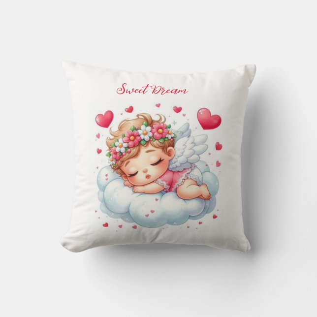 Sleepy Stars: Snuggle Up for Sweet Dreams  Throw Pillow (Front)
