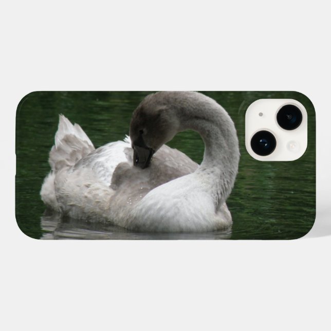 Sleepy Swan Case-Mate iPhone Case (Back (Horizontal))