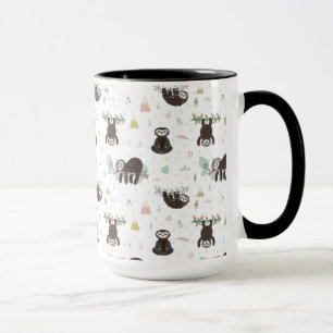 Sleepy Sweet Sloth Pattern Mug