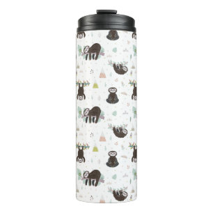 Sleepy Sweet Sloth Pattern Thermal Tumbler